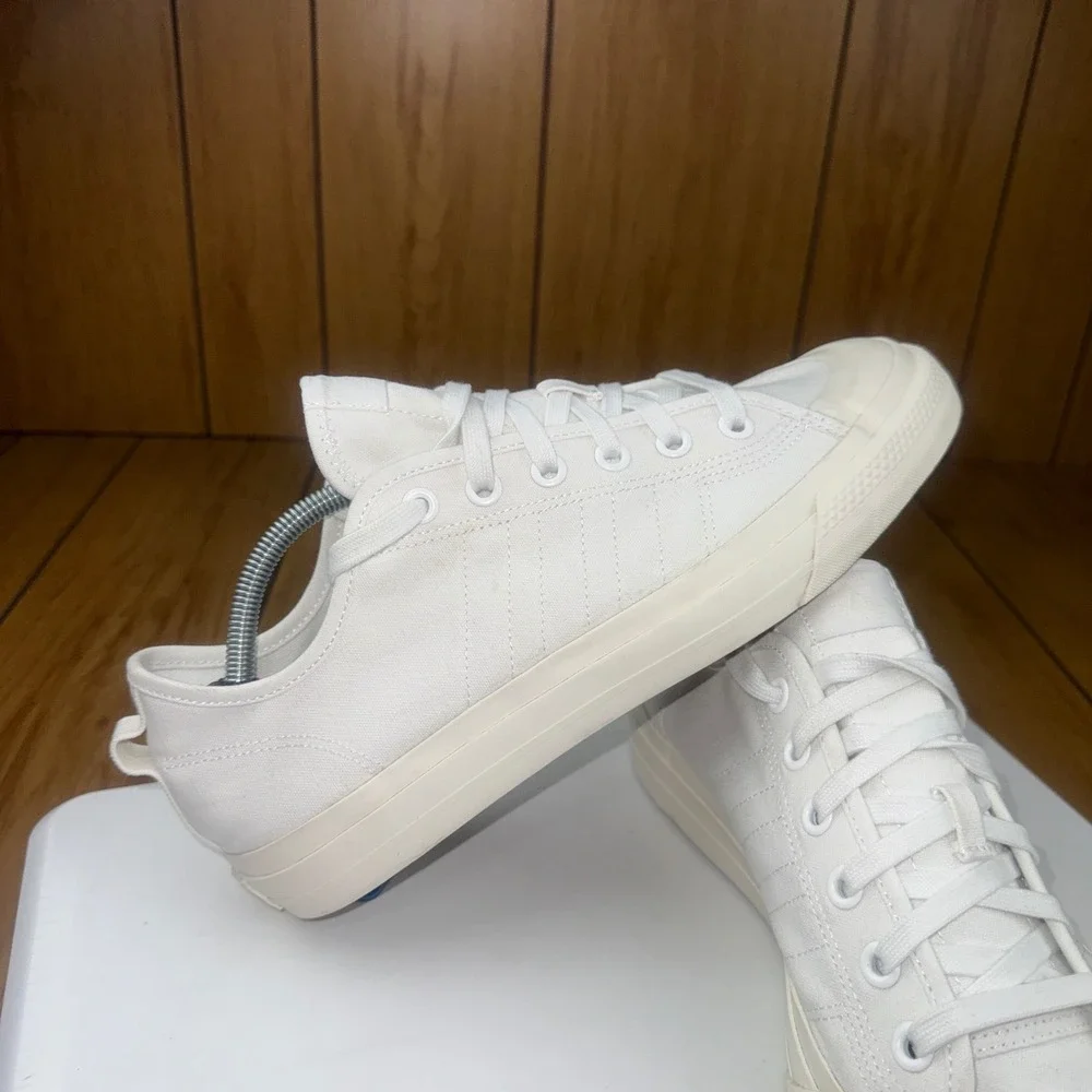 Adidas Nizza RF Low Cloud White Canvas Sneakers Mens 10 EF1883